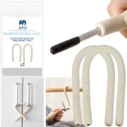 Set 2 buc, Incuietoare flexibila universala, usi, dulapuri, sertare, carlig, cuier, reglabil, SIPO, Crem EKDMFL11