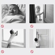 Set 2 buc Opritor de usa rotativ, pentru copii, SIPO Baby Safety EKDSBS-D10