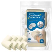 Set 4 aparatori moi pentru colturi, pentru copii, SIPO Baby Safety, Crem EKDSBS-T11-F3E