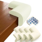 Set 4 aparatori moi pentru colturi, pentru copii, SIPO Baby Safety, Crem EKDSBS-T11-F3E