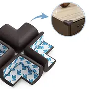 Set 4 aparatori moi pentru colturi, pentru copii, SIPO Baby Safety, Maro EKDSBS-T11-F4E