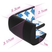 Set 4 aparatori moi pentru colturi, pentru copii, SIPO Baby Safety, Negru EKDSBS-T11-F2E
