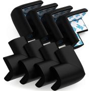 Set 4 aparatori moi pentru colturi, pentru copii, SIPO Baby Safety, Negru EKDSBS-T11-F2E