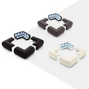Set 4 aparatori moi pentru colturi, pentru copii, SIPO Baby Safety, Negru EKDSBS-T11-F2E