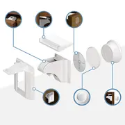 Set 4 protectii magnetice pentru usi de dulapuri si sertare, SIPO Baby Safety EKDSBS-M4
