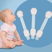 Sistem siguranta copii SIPO, blocator sertare, usa cuptor, frigider, congelator, dulap, previne deschiderea accidentala, lungime ajustabila, set 6 buc EKDSBS-218