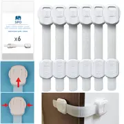 Sistem siguranta copii SIPO, blocator sertare, usa cuptor, frigider, congelator, dulap, previne deschiderea accidentala, lungime ajustabila, set 6 buc EKDSBS-218