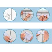 Sistem siguranta copii SIPO, blocator sertare, usa cuptor, frigider, congelator, dulap, previne deschiderea accidentala, lungime ajustabila, set 6 buc EKDSBS-218