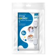 Sistem siguranta copii SIPO, blocator sertare, usa cuptor, frigider, congelator, dulap, previne deschiderea accidentala, lungime ajustabila, set 6 buc EKDSBS-218