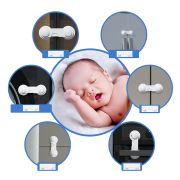 Sistem siguranta copii SIPO, sistem de blocare sertare, dulap, previne deschiderea accidentala, adeziv puternic 3M, fara urme de indepartare, set 10 b EKDSBS-215