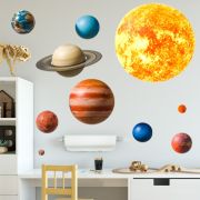 Sticker Decorativ Pentru Copii, Autoadeziv, Planete, Sistem Solar, 91x72 cm EKDWS63039