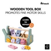 Cutie cu scule din lemn pentru copii, Hauck, Learn to repair EKDhk13045