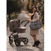 Geanta pentru calatorii 2 in 1, cu 17 buzunare, Kinder Hop, Space Grey EKDgs16880