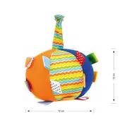 Jucarie din plus pentru agatat, Minge senzoriala cu clopotel, Funny Ball EKD127966