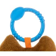 Jucarie din plus pentru agatat, cu clopotel, Happy Owl Brown EKD127973