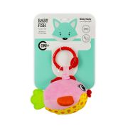 Jucarie din plus pentru agatat, fosnaie si vibreaza, Baby Fish Pink EKD128024