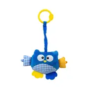 Jucarie din plus pentru agatat, fosnaie si vibreaza, Cutie Owl Blue EKD127997