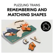 Puzzle din lemn certificat FSC, cu piese imbinate, Hauck, Fox EKDhk13069