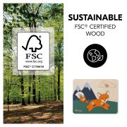 Puzzle din lemn certificat FSC, cu piese imbinate, Hauck, Fox EKDhk13069