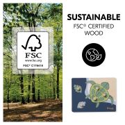 Puzzle din lemn certificat FSC, cu piese imbinate, Hauck, Turtle EKDhk13076