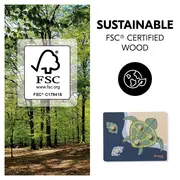 Puzzle din lemn certificat FSC, cu piese imbinate, Hauck, Turtle EKDhk13076