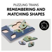 Puzzle din lemn certificat FSC, cu piese imbinate, Hauck, Turtle EKDhk13076