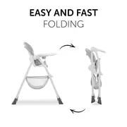 Scaun de hranire pentru bebelusi, Sit N Fold, Hauck, Mickey Mouse Grey EKD64109-5