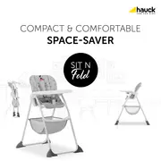 Scaun de hranire pentru bebelusi, Sit N Fold, Hauck, Mickey Mouse Grey EKD64109-5