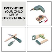 Set 9 unelte si curea, Invata sa lucrezi, Hauck, Learn to Work EKDhk13113