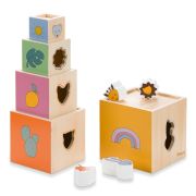 Turn cuburi de lemn, sortare si asociere, Hauck, Stack N Raise EKDhk13038