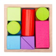 Cuburi din lemn - set 17 piese