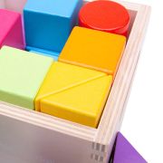 Cuburi din lemn - set 17 piese