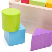 Cuburi din lemn - set 17 piese