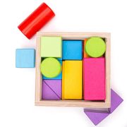 Cuburi din lemn - set 17 piese