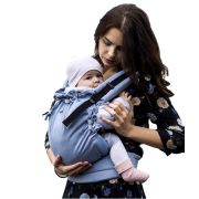 Marsupiu ergonomic, Kinder Hop, Multi Soft, Little Herringbone Blue EKDms6354