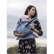 Marsupiu ergonomic, Kinder Hop, Multi Soft, Little Herringbone Blue EKDms6354