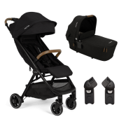 Nuna - set carucior ultracompact trvl caviar + adaptori trvl + landou lytl caviar bbbst15713cvrglset2
