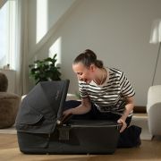 Nuna - set carucior ultracompact trvl caviar + adaptori trvl + landou lytl caviar bbbst15713cvrglset2