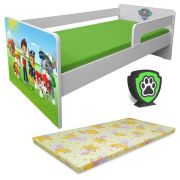 Patut pentru Baieti 2-6 Ani Paw Patrol P1L Cu Paravane Detasabile + Saltea Light + Lampa Pc-p-paw-p1l-lmk-bas-60
