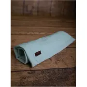 Paturica Soft Touch cu doua fete, Catifea si Bumbac, 100x70 cm, Aquamarine EKDpk6927