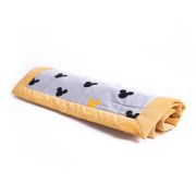 Paturica Soft Touch cu doua fete, Catifea si Bumbac, 50x70 cm, Mustard EKDpk6828