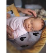 Paturica Soft Touch cu doua fete, Catifea si Bumbac, 50x70 cm, Mustard EKDpk6828