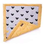 Paturica Soft Touch cu doua fete, Catifea si Bumbac, 50x70 cm, Mustard EKDpk6828