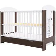 Patut copii din lemn hubners calisto girafa 120x60 cm maro cu sertar hubphcalgi12mas