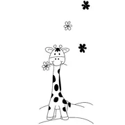 Patut copii din lemn hubners calisto girafa 120x60 cm maro cu sertar hubphcalgi12mas