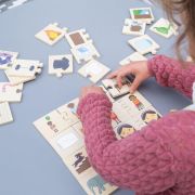 Puzzle din lemn - notiuni opuse