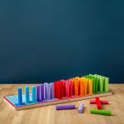 Set betisoare din lemn pentru numarat - curcubeu