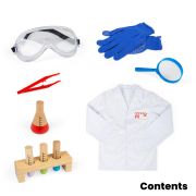 Set costum si accesorii de laborator pentru copii