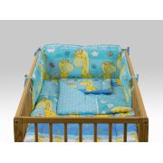 Lenjerie MyKids Happy Giraffe Albastru 5 Piese 120x60 cm 00006593