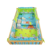 Lenjerie MyKids Oita Albastru 4+1 Piese 120x60 cm - MYK00006665